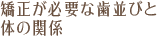 矯正が必要な歯並びと体の関係